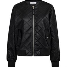 HAUTE L`AMITIÉ JAKKE, QUILT PU BOMBER, BLACK
